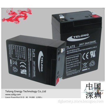 4V UPS/Emergency Lighting Battery-Telong 4V7.5ah-Mf Lead Acid Battery